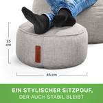 Sitzsack-Hocker "Home Linen" 45x25cm Silber / Grau - Silbergrau