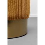 Tabouret Cherry Cord jaune et laiton Jaune - Textile - 35 x 42 x 35 cm