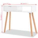 Konsolentisch 299428 Weiß - Holzwerkstoff - Holzart/Dekor - 30 x 72 x 80 cm