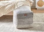 Pouf HIRRI Beige - Grau - Naturfaser - 40 x 40 x 40 cm