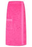 Damen Sarong mit Tasche Pink - Naturfaser - 145 x 145 x 80 cm