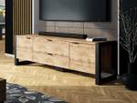 TV-Lowboard Berizo 160 Braun - Holzwerkstoff - 160 x 47 x 35 cm