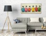 Tableau peint For All the Family Bois massif - Textile - En partie en bois massif - 120 x 60 x 4 cm