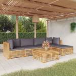 Garten-Lounge-Set 3028565-12 (6-teilig) Dunkelgrau - Grau