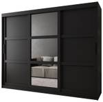 SCHWEBETÜRENSCHRANK MIROR Breite: 250 cm - Schwarz