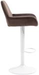 Tabouret de bar Braga Lot de 2 Marron - Fourrure synthétique - 51 x 89 x 52 cm