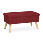 Banc avec espace de rangement Marron clair - Rouge rubis