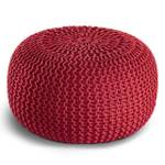 Premium Pouf Outdoor Sitzpouf Hocker Burgunderrot