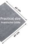 Reinigungstücher 00000017 10er Set Grau - Textil - 40 x 1 x 40 cm