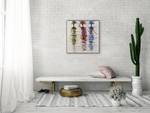 Acrylbild handgemalt Calm Journey Beige - Massivholz - Textil - 60 x 60 x 4 cm