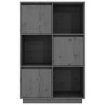 Highboard DE7204 Grau - Massivholz - 35 x 117 x 74 cm