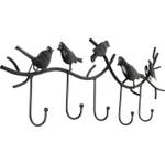 Wandgarderobe Birds Gossip Schwarz - Metall - 71 x 21 x 5 cm