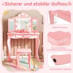 Kosmetiktisch TK32457PQ Pink - Holzwerkstoff - 34 x 103 x 70 cm