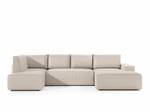 Schlafsofa AMELIA Beige - Textil - 195 x 85 x 349 cm