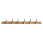 Wandgarderobe aus Bambus, 6 Haken Braun - Bambus - 7 x 78 x 24 cm