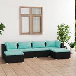 Garten-Lounge-Set (6-teilig) 3013633-1 Schwarz - Blau