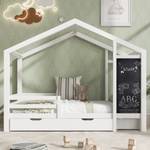 Kinderbett Thalassas Ⅴ Weiß - Holzwerkstoff - Metall - Massivholz - Holzart/Dekor - 96 x 177 x 208 cm