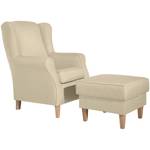 Lorris Ohrenbackensessel, beige Creme