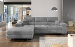 Ecksofa MANDO Silber / Grau - Silbergrau - Ecke davorstehend links