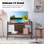 2-stufiges TV-Regal Braun - Holzwerkstoff - 43 x 60 x 89 cm
