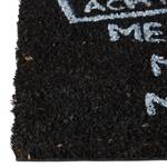 Paillasson en fibres de coco Noir - Blanc - Fibres naturelles - Matière plastique - 40 x 1 x 60 cm