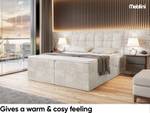 Boxspringbett Drago Creme - Breite: 180 cm - H4