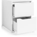 Commode Ruben 40cm blanc Blanc - Bois manufacturé - 40 x 48 x 53 cm