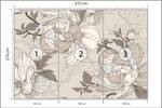 Papier Peint FLEURS Feuilles Vintage 315 x 210 x 210 cm