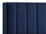 Lit double VILLETTE Noir - Bleu - Bleu marine - Largeur : 205 cm