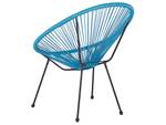 Bistro Set ACAPULCO 3-tlg Schwarz - Blau