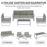 Garten Sessel Set 84B-619 Grau - Metall - 67 x 82 x 184 cm