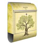 Briefkasten Stahl Olivenbaum