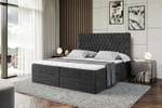 Boxspringbett DAISY Schwarz - Breite: 120 cm - H3