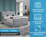 Boxspringbett TANSEL Grau - Breite: 164 cm