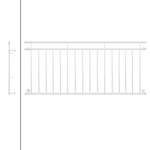 Französischer Balkon Weiß 90x225cm Weiß - Metall - 13 x 90 x 225 cm