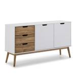 Buffet Java 3 tiroir y 2 Porte Blanc Blanc