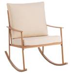 Rocking chair extérieur métal Bois clair Métal - 65 x 73 x 95 cm