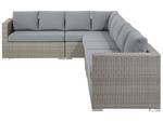 Lounge Set XXL 7-tlg Grau - Hellgrau