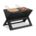 Barbecue pliable Noir - Argenté - Métal - 46 x 30 x 30 cm