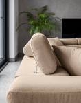 Ecksofa TONA Beige - Braun - Ecke davorstehend rechts