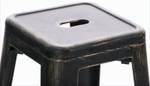 Tabouret de bar Joshua Lot de 2 Noir brillant