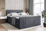 Boxspringbett IDRIKO-Z KING Steingrau - Breite: 120 cm