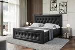 Boxspringbett NOEL-Z Hochglanz Schwarz - Breite: 200 cm - H4