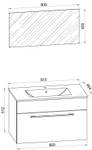 Badezimmerset Melville I (3-teilig) Cremeweiß - Weiß