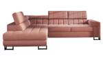 Ecksofa Laris Pink - Ecke davorstehend links