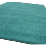 Tapis uni pure laine tufté CANDY Bleu - 80 x 150 cm