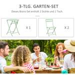 Gartenmöbel-Set 863-056GN Grün - Metall - 60 x 71 x 60 cm