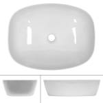 Waschbecken Ovalform 505x385x135 mm weiß Keramik - Metall