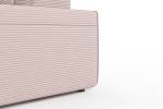 Sofa RANI Ecksofa Cord Pink - Ecke davorstehend links