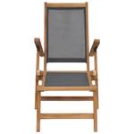 Chaise longue 47410 Noir - Bois massif - Bois/Imitation - 60 x 90 x 152 cm